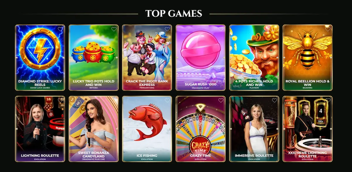 Nabídka výherních automatů a top slotů v Goldzino Casino